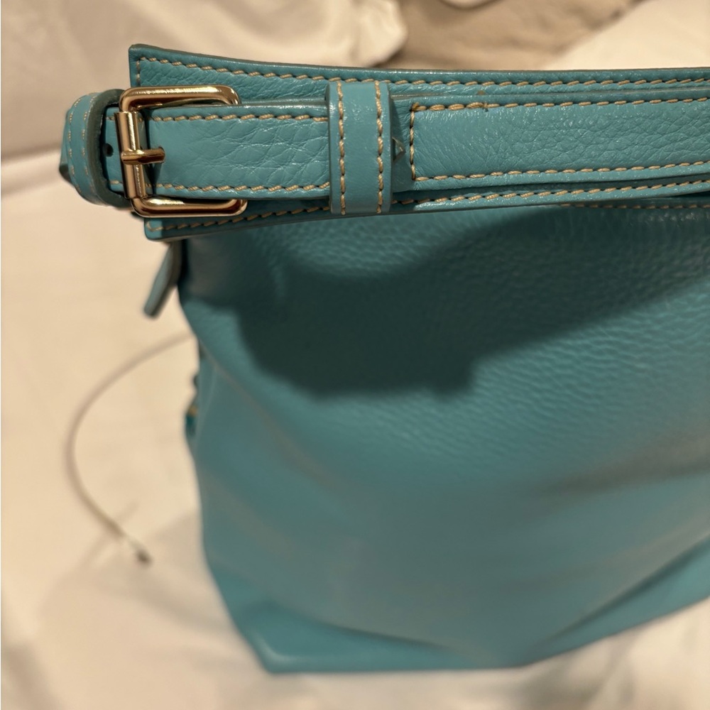 Dooney & Bourke Aqua Leather Shoulder Bag - Picture 6 of 16